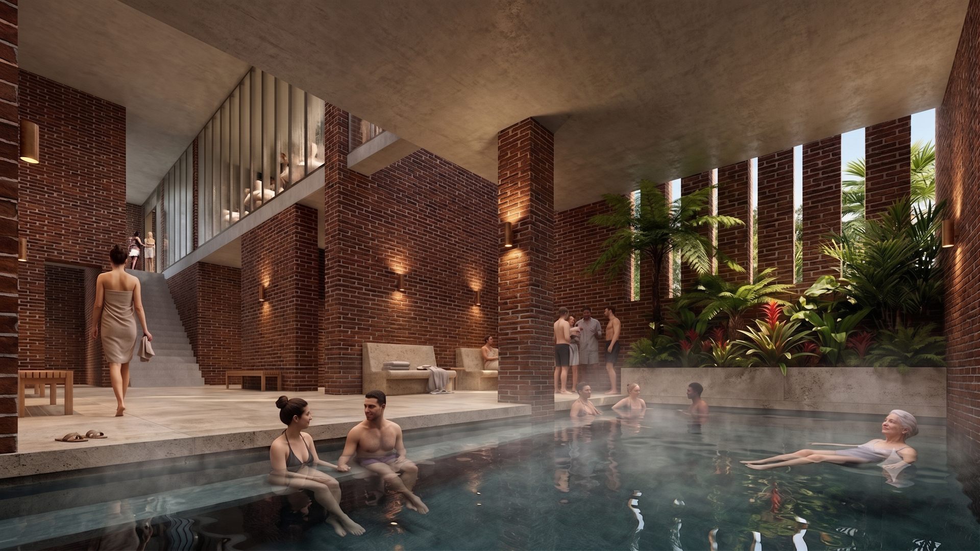 Thermes, bassin intérieur
